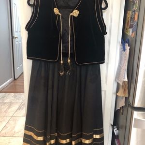 Vintage YSL Peasant Prairie Skirt and Vest RARE